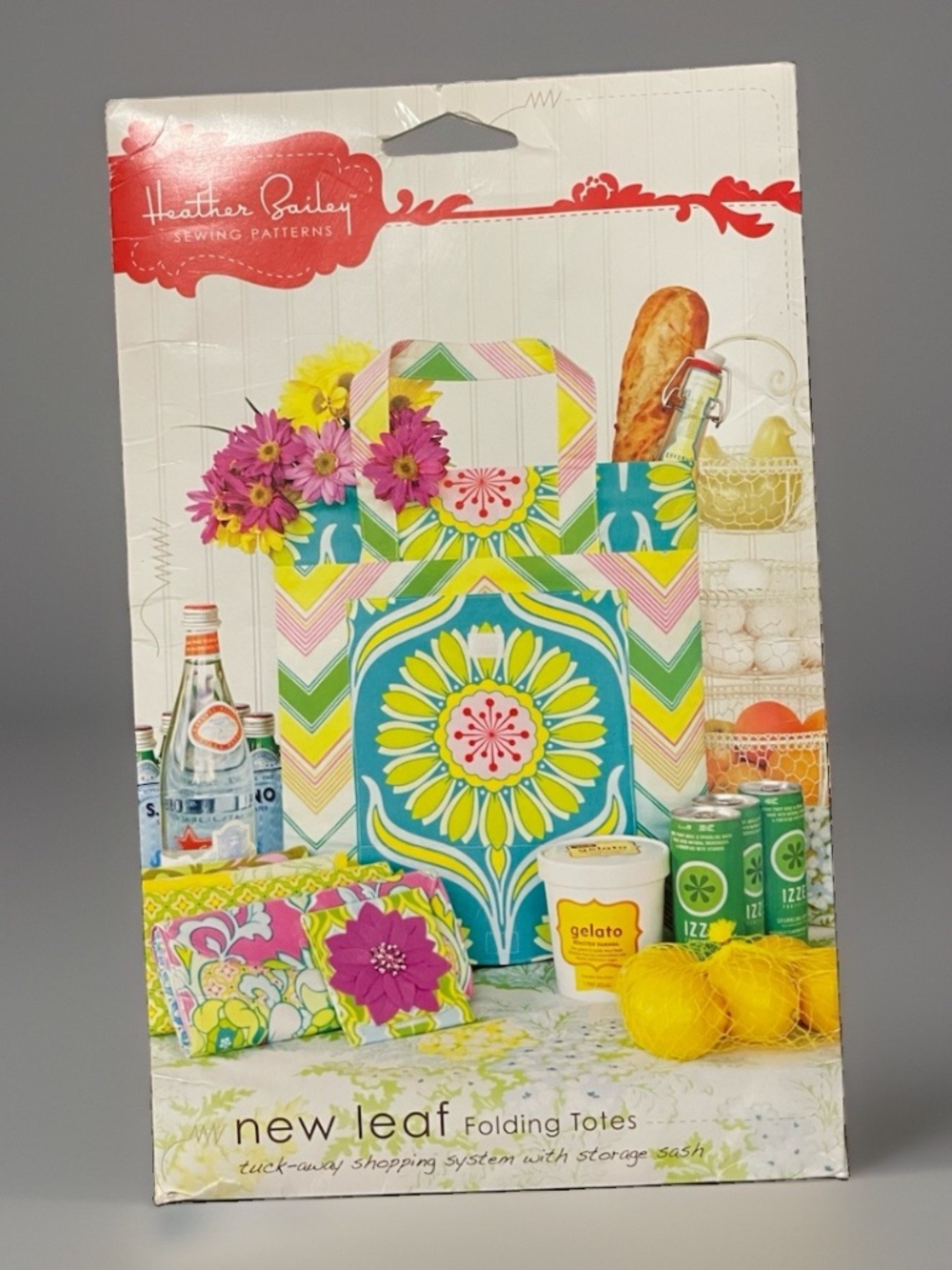Heather Bailey New Leaf Folding Tote Bag Pattern + Coupon Wallet & Pouch NEW